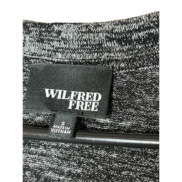 Aritzia Wilfred Free Lisiere Bodycon V-Neck Heathered Midi Dress Size Small - Picture 6 of 8